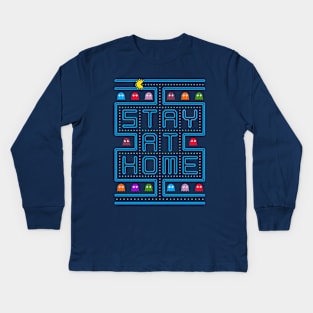 Stay At Home the Video Game Kids Long Sleeve T-Shirt